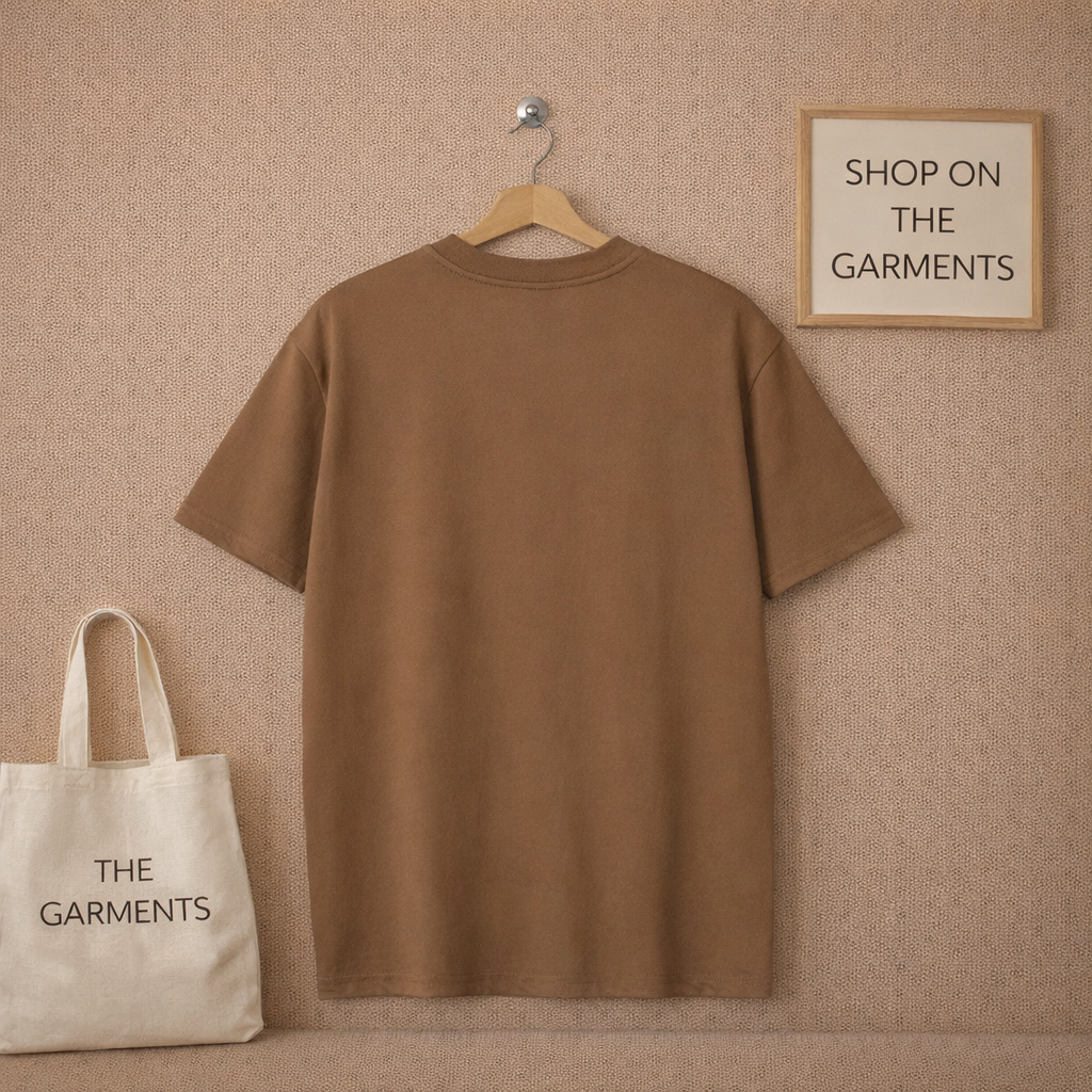 PLAIN LIGHT BROWN TSHIRT