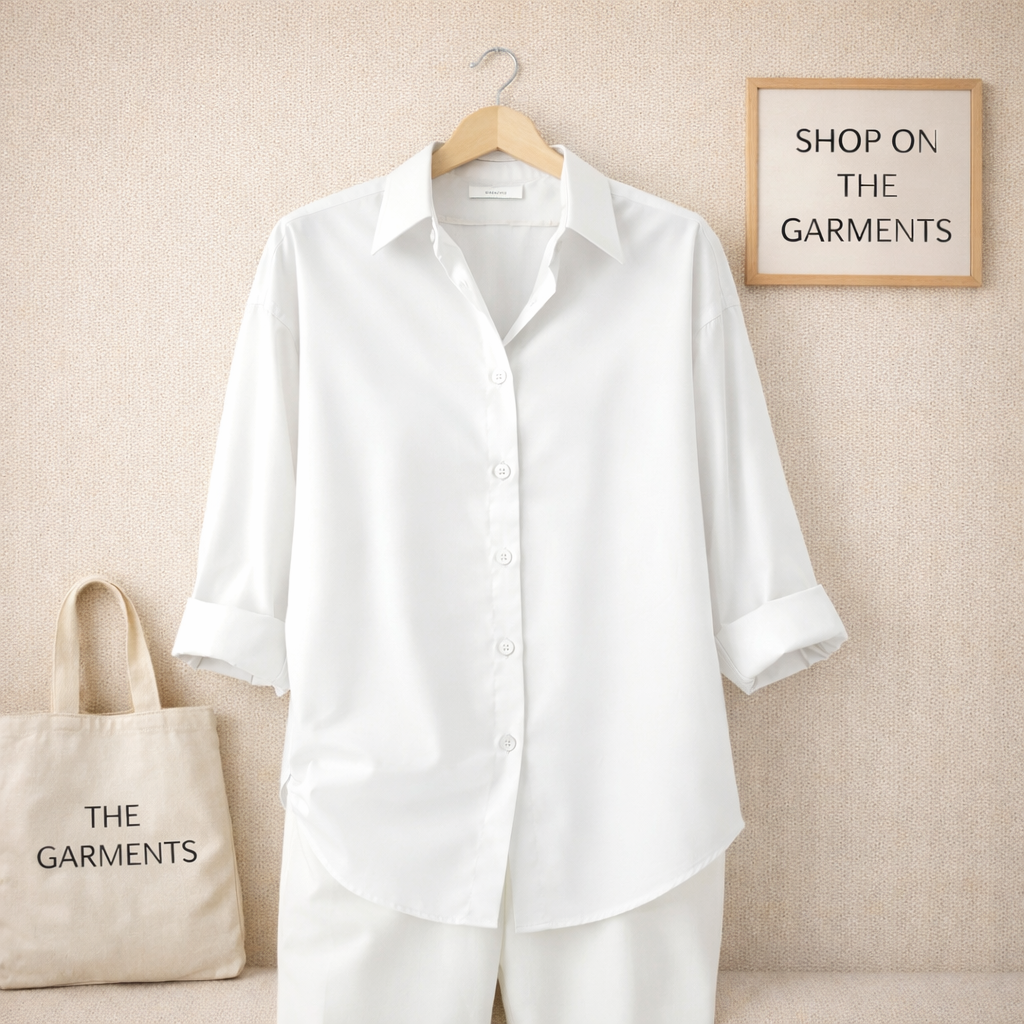 WHITE BUTTON DOWN SHIRT