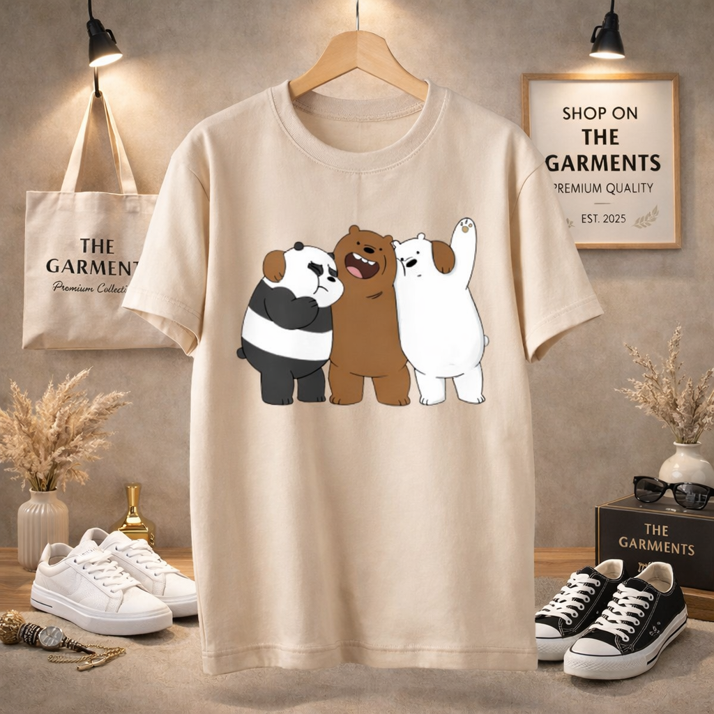 BEIGE T-SHIRT( TOGETHER BEAR)