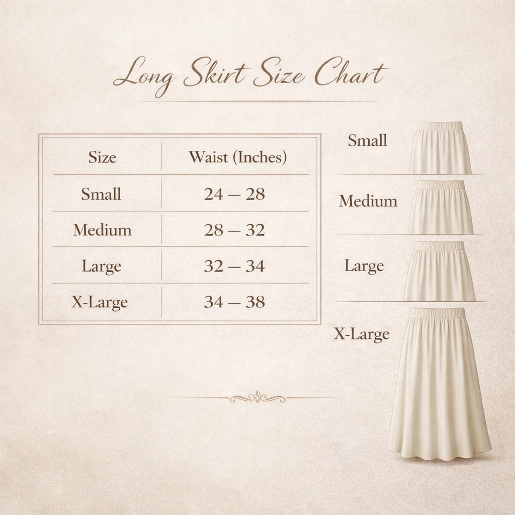 BEIGE TWILL LONG SKIRT