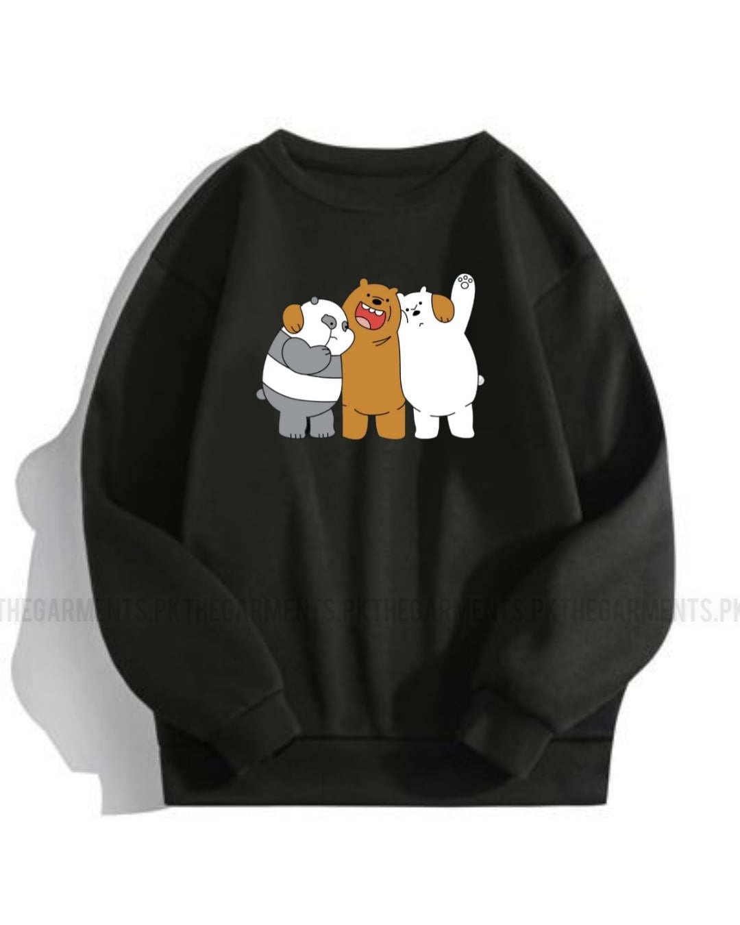 TOGETHER BEAR BLACK SWEATSHIRT