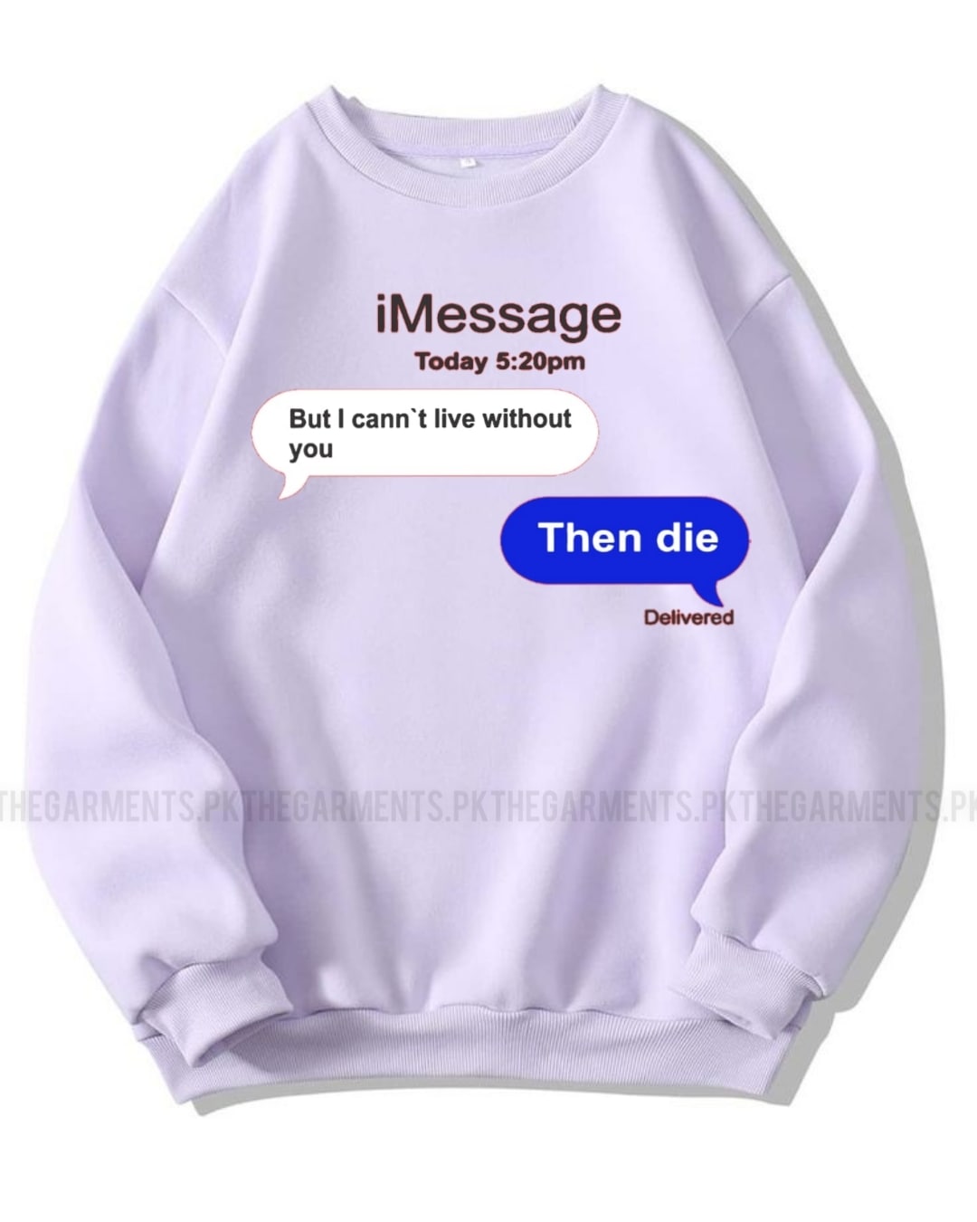 I MESSAGE LILAC SWEATSHIRT