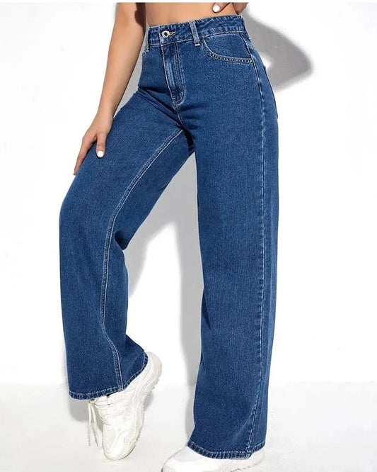 DARK BLUE WIDE LEG JEANS