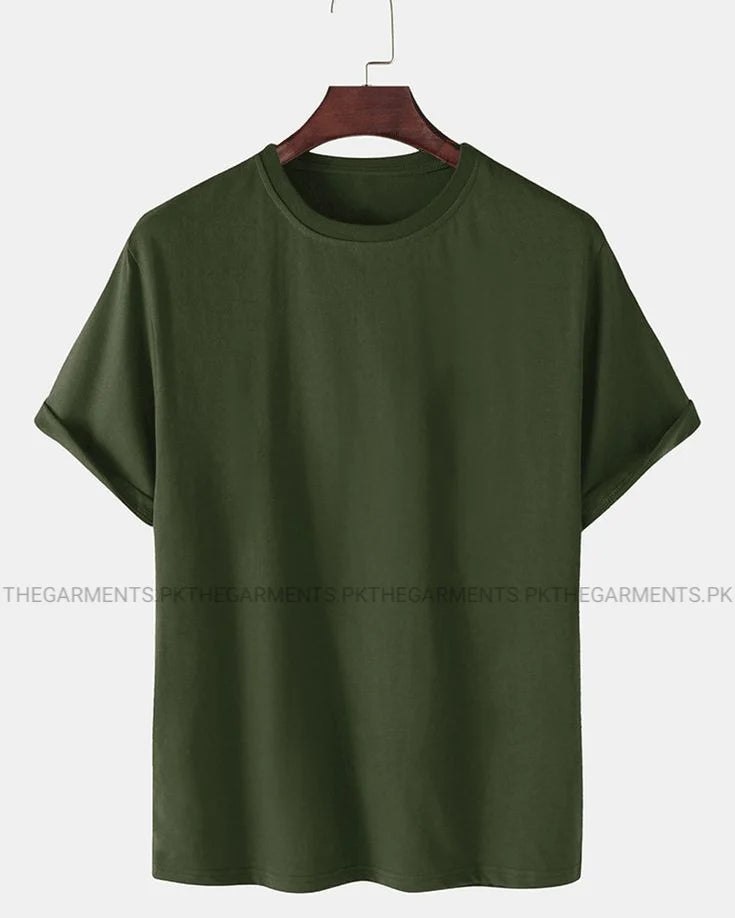 PLAIN OLIVE GREEN TSHIRT