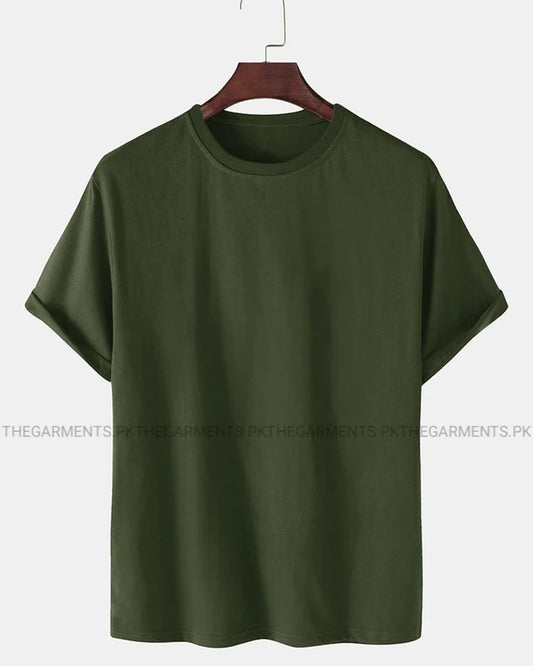 PLAIN OLIVE GREEN TSHIRT