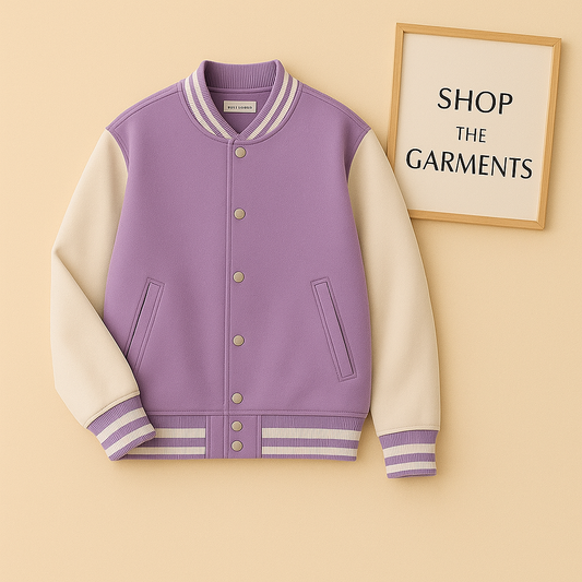 LILAC BASEBALL JACKET