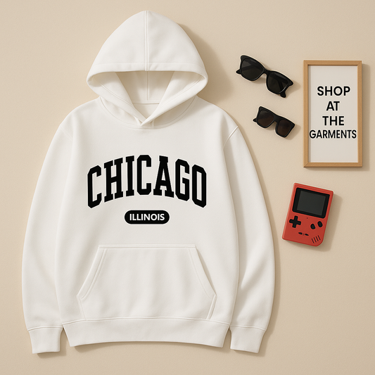 CHICAGO WHITE HOODIE