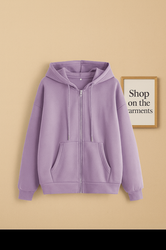 LILAC ZIPPER HOODIE