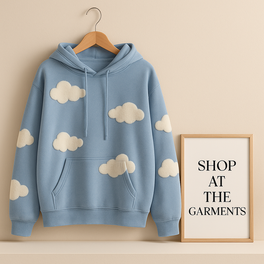 SKY BLUE HOOD CLOUD ALL OVER