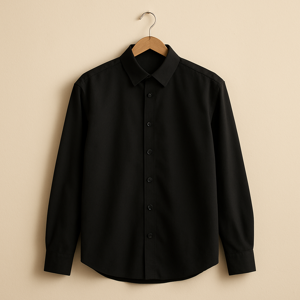 BLACK BUTTON DOWN SHIRT