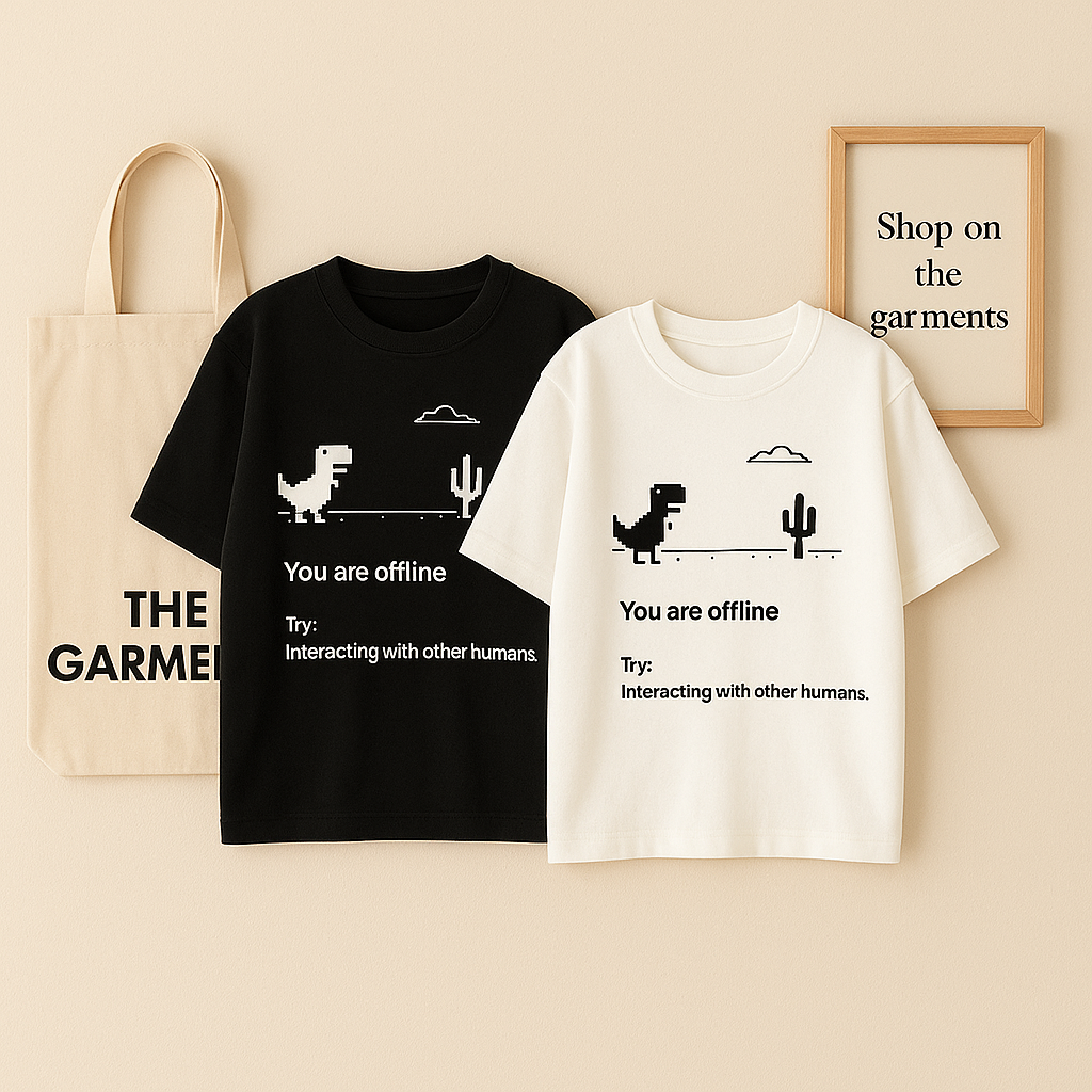 PACK OF 2 T-SHIRT BLACK AND WHITE ( OFLLINE)