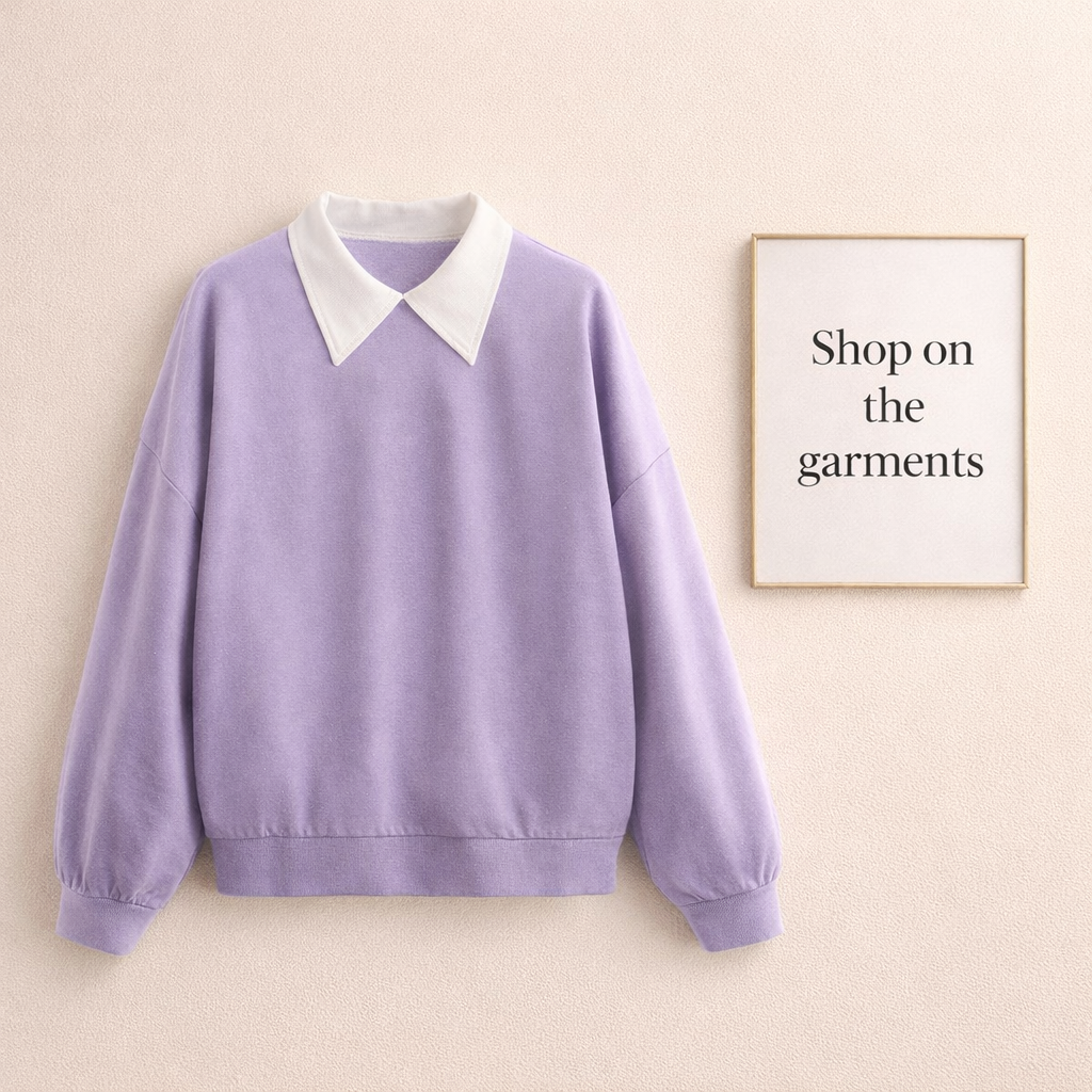 LILAC COLLAR SWEATSHIRT