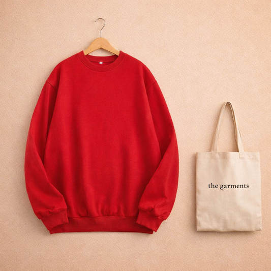PLAIN RED SWEATSHIRT