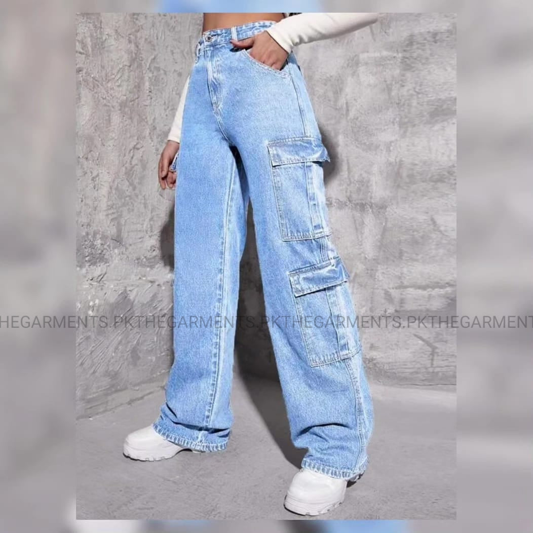 ICE  BLUE CARGO JEANS