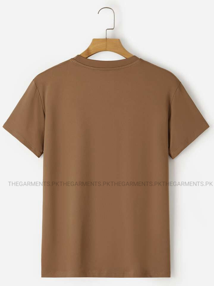 PLAIN LIGHT BROWN TSHIRT