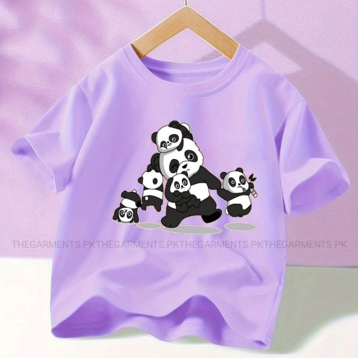 LILAC T-SHIRT ( PANDA FAMILY)