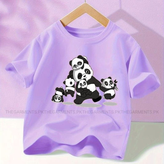 LILAC T-SHIRT ( PANDA FAMILY)