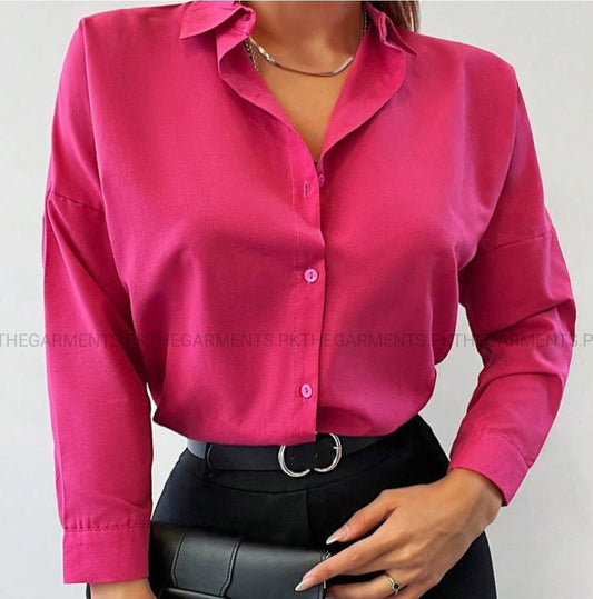 HOT PINK BUTTON DOWN SHIRT