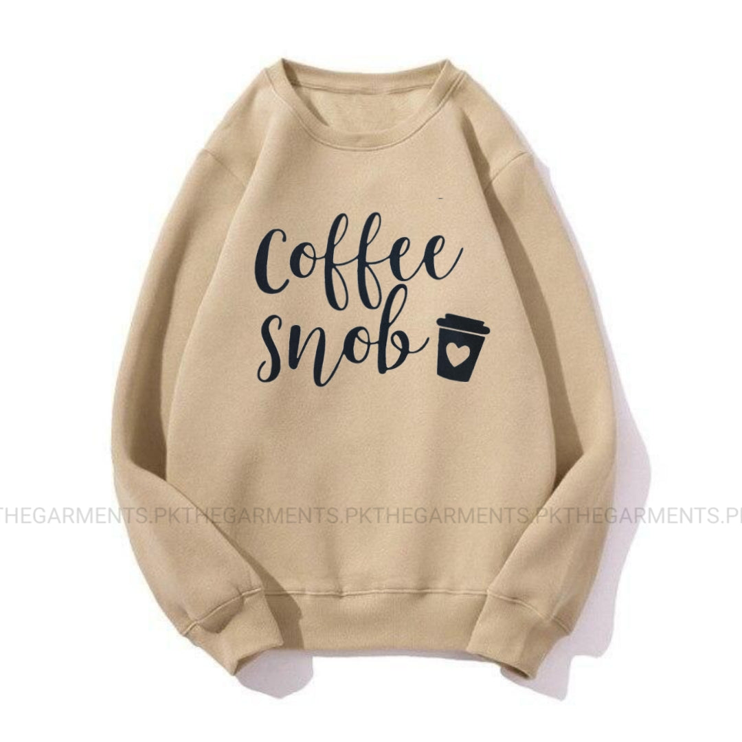 COFFEE SNOB CREAM SWEATSHIRT