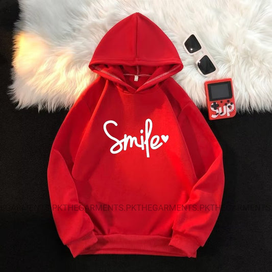 SMILE HEART RED HOODIE