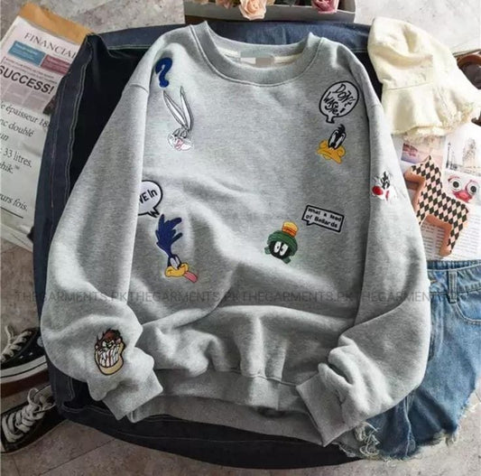 LOONEY TUNES ALL OVER GREY SWEATSHIRT