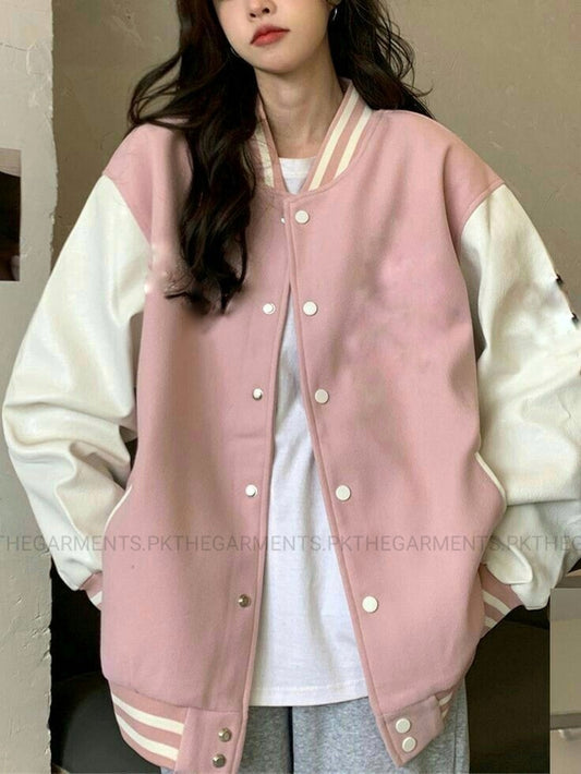 PINK VARSITY JACKET