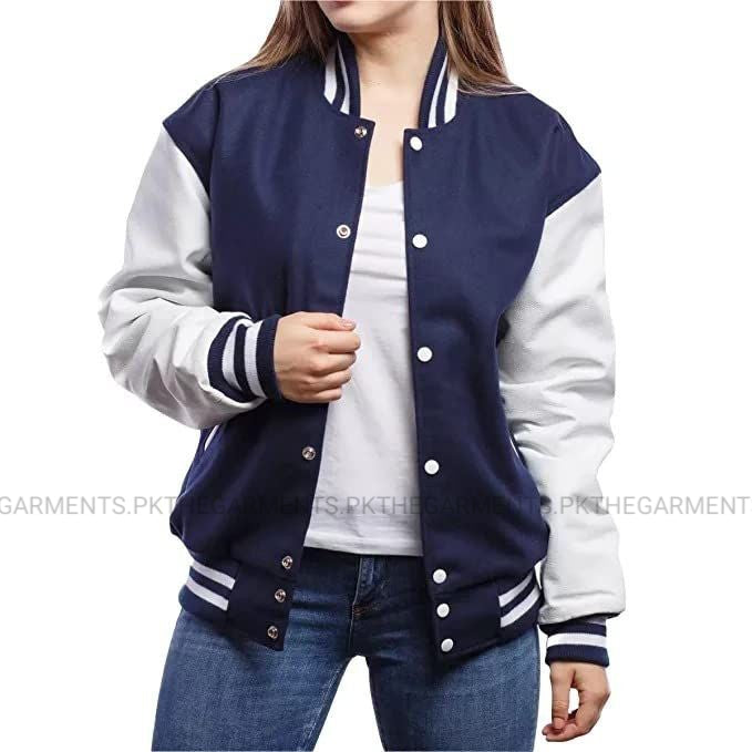 NAVY BLUE VARSITY JACKET