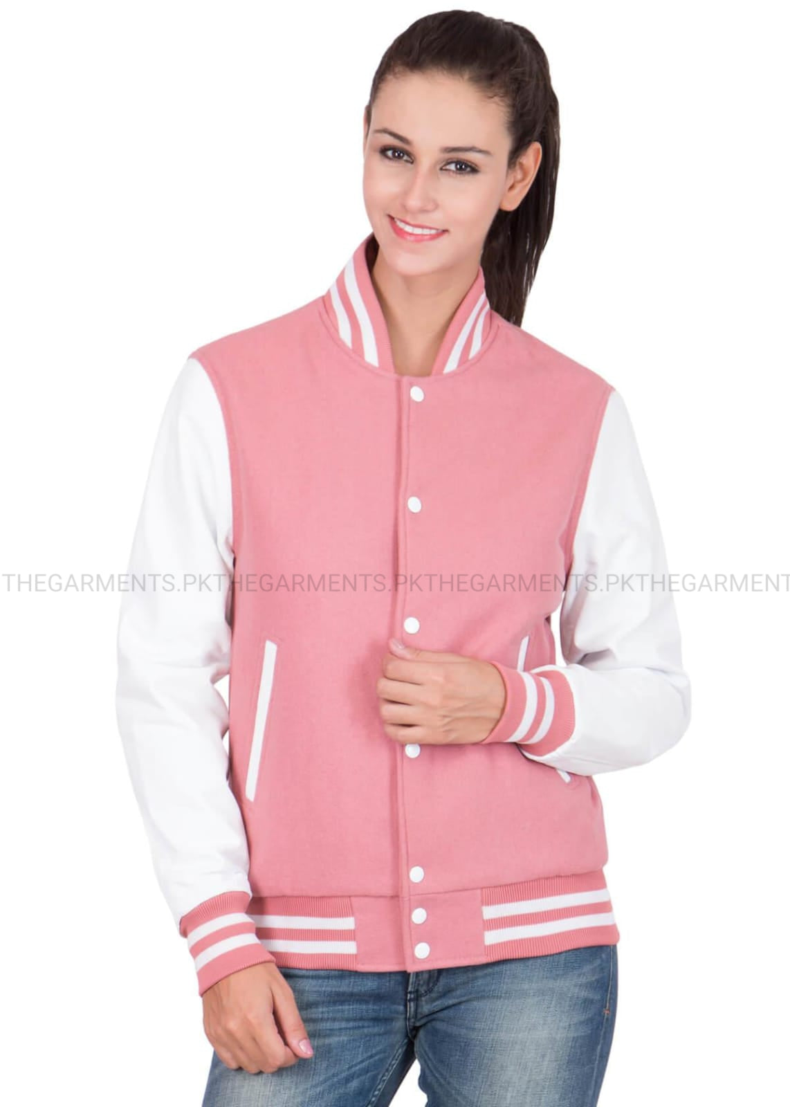 PINK VARSITY JACKET