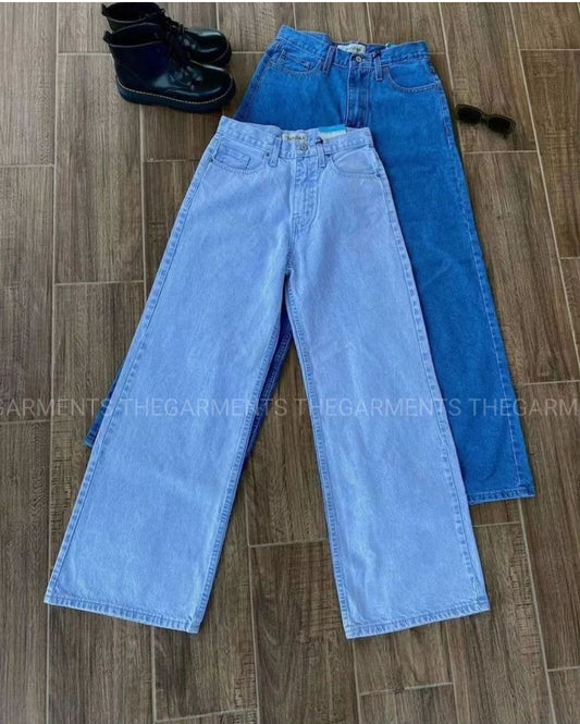 PACK OF 2 WIDE LEG JEANS ( DARK BLUE AND ICE BLUE)