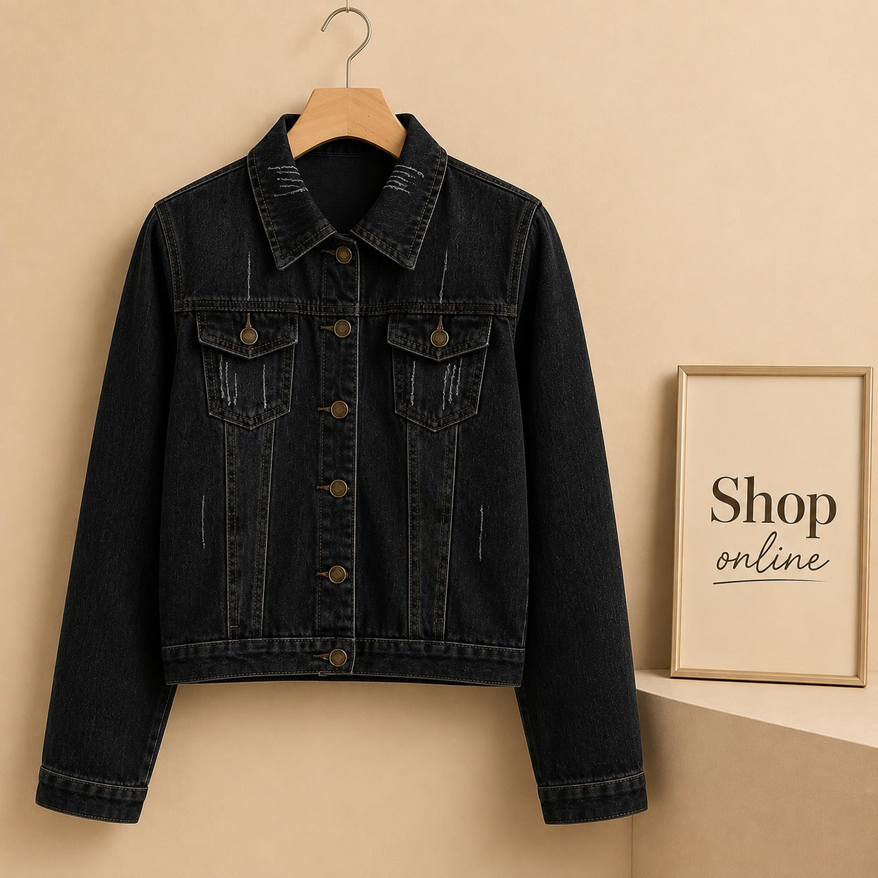 BLACK DENIM JACKET