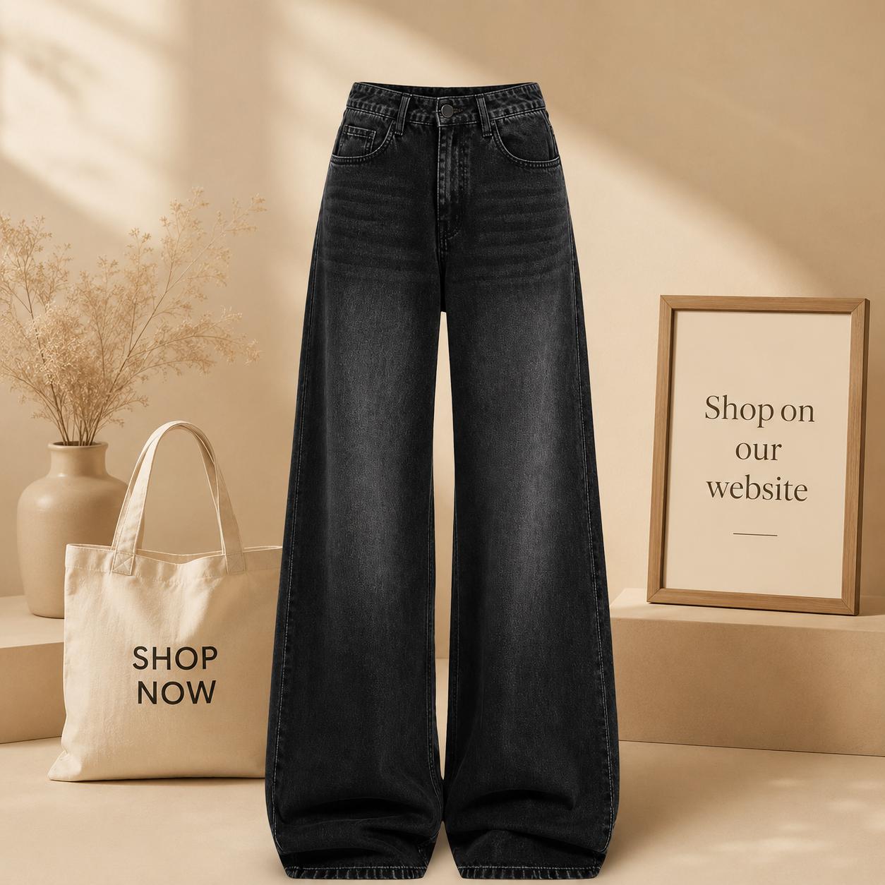 VINTAGE BLACK FADED JEANS