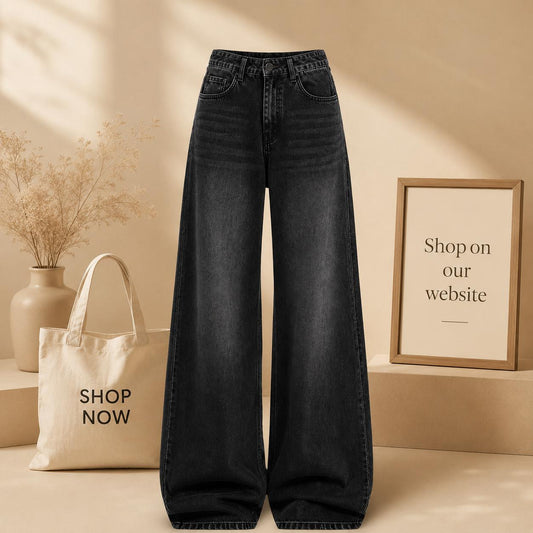 VINTAGE BLACK FADED JEANS
