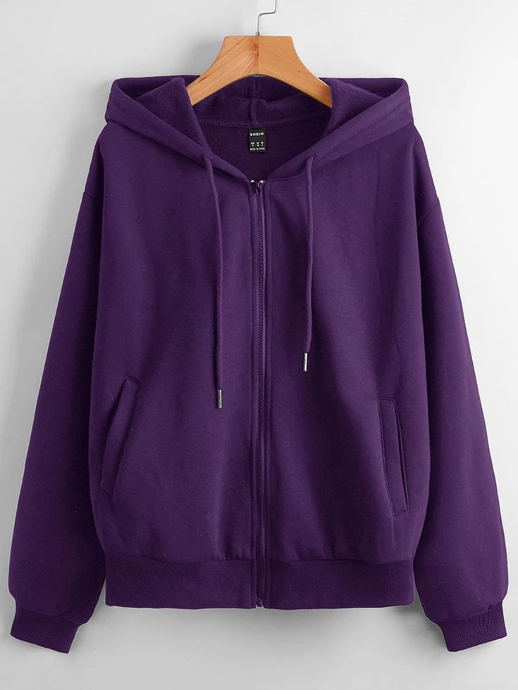 PURPLE ZIPPER HOODIE