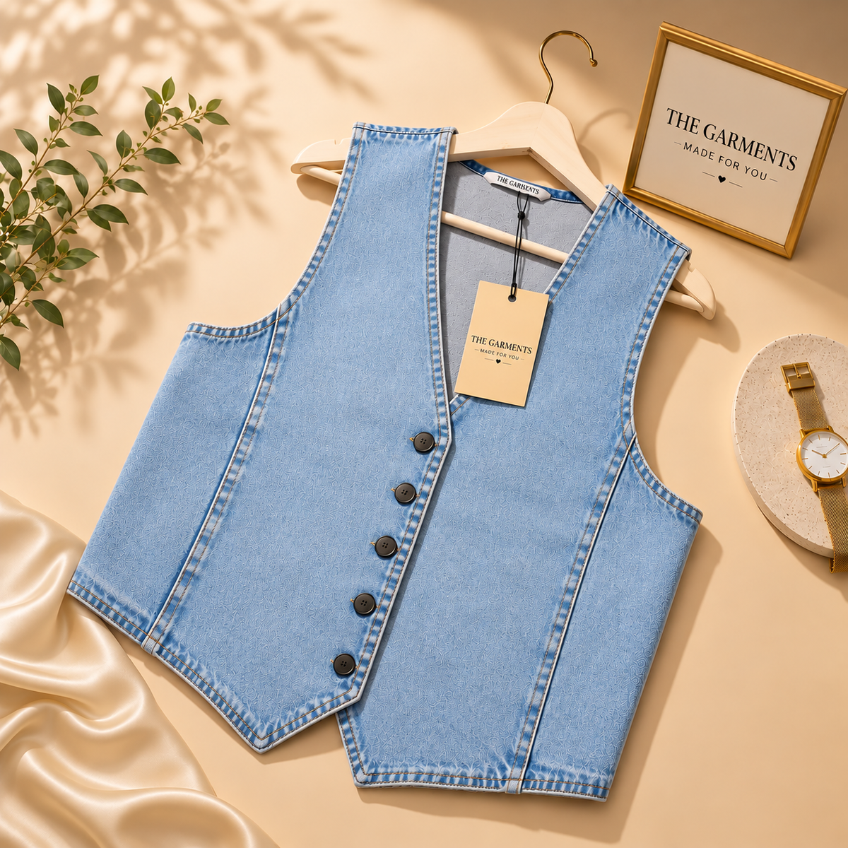 ICE BLUE DENIM VEST