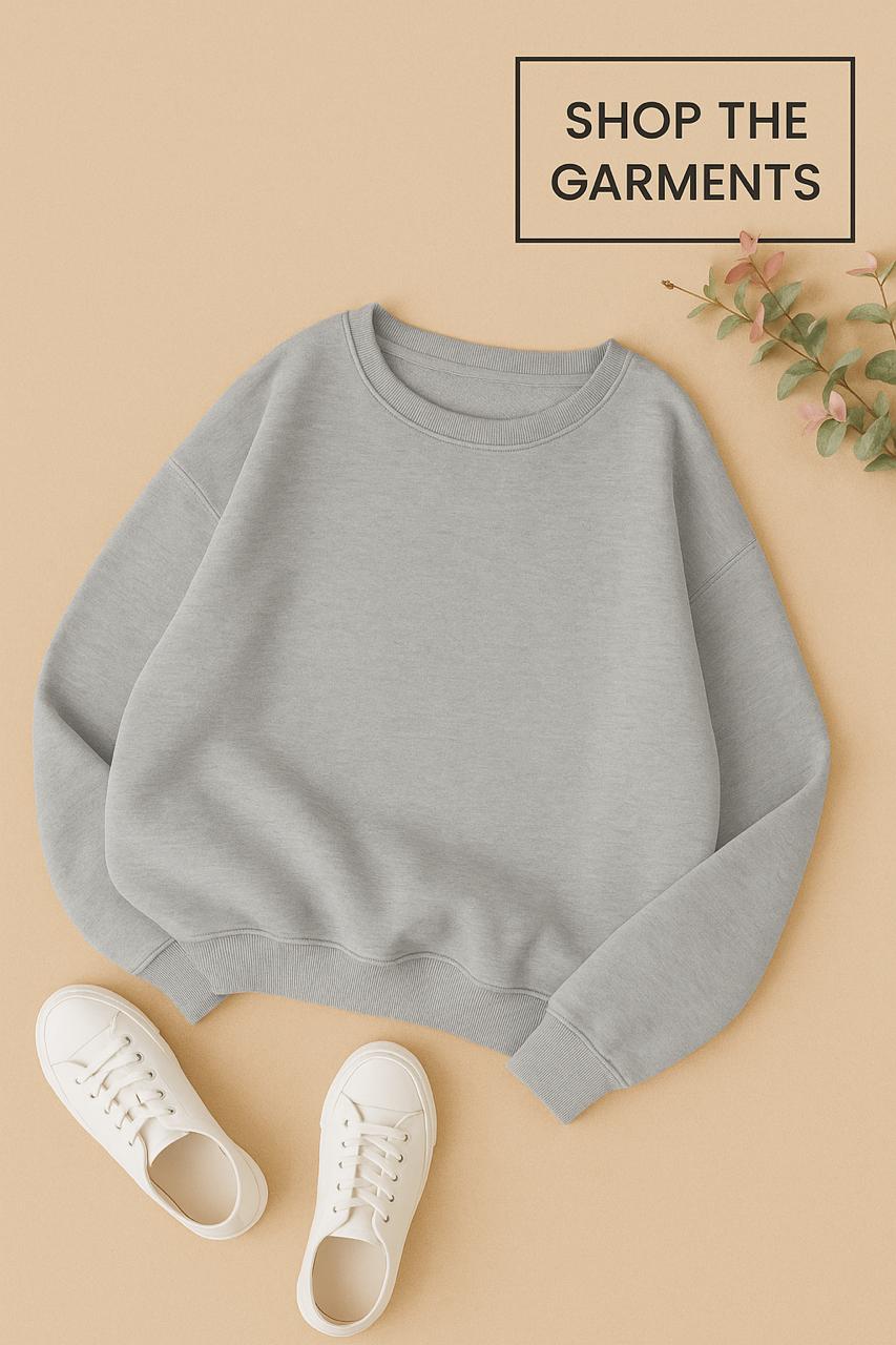 PLAIN GREY SWEATSHIRT
