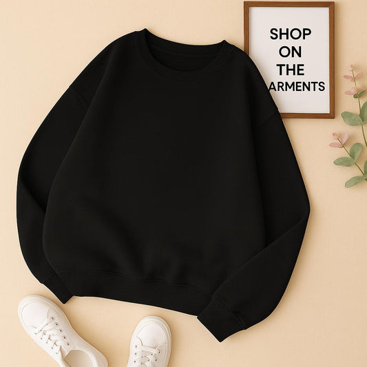 PLAIN BLACK SWEATSHIRT