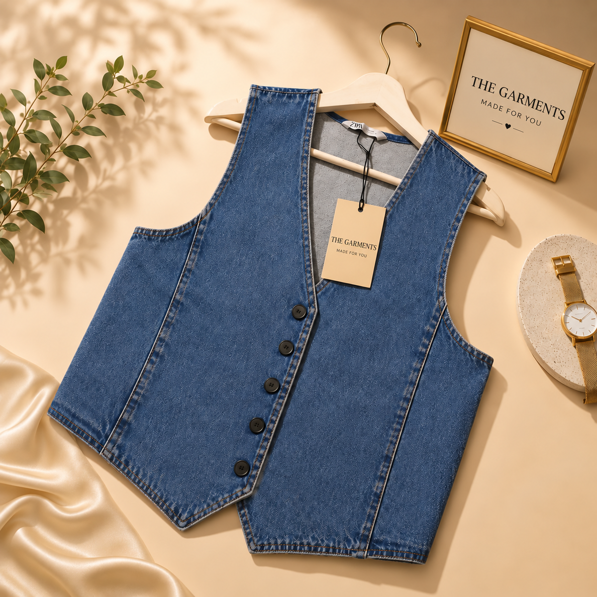 DARK BLUE DENIM VEST