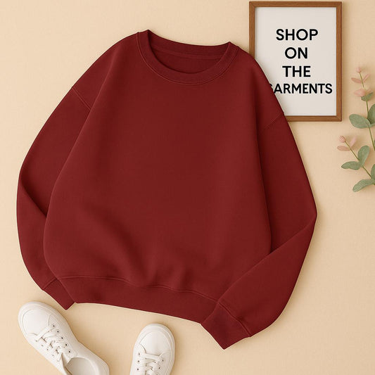 PLAIN MAROON SWEATSHIRT