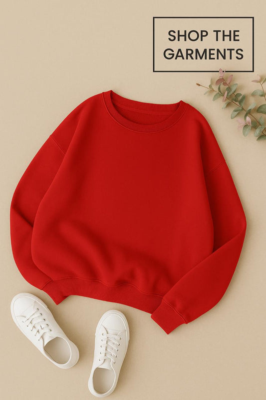 PLAIN RED SWEATSHIRT