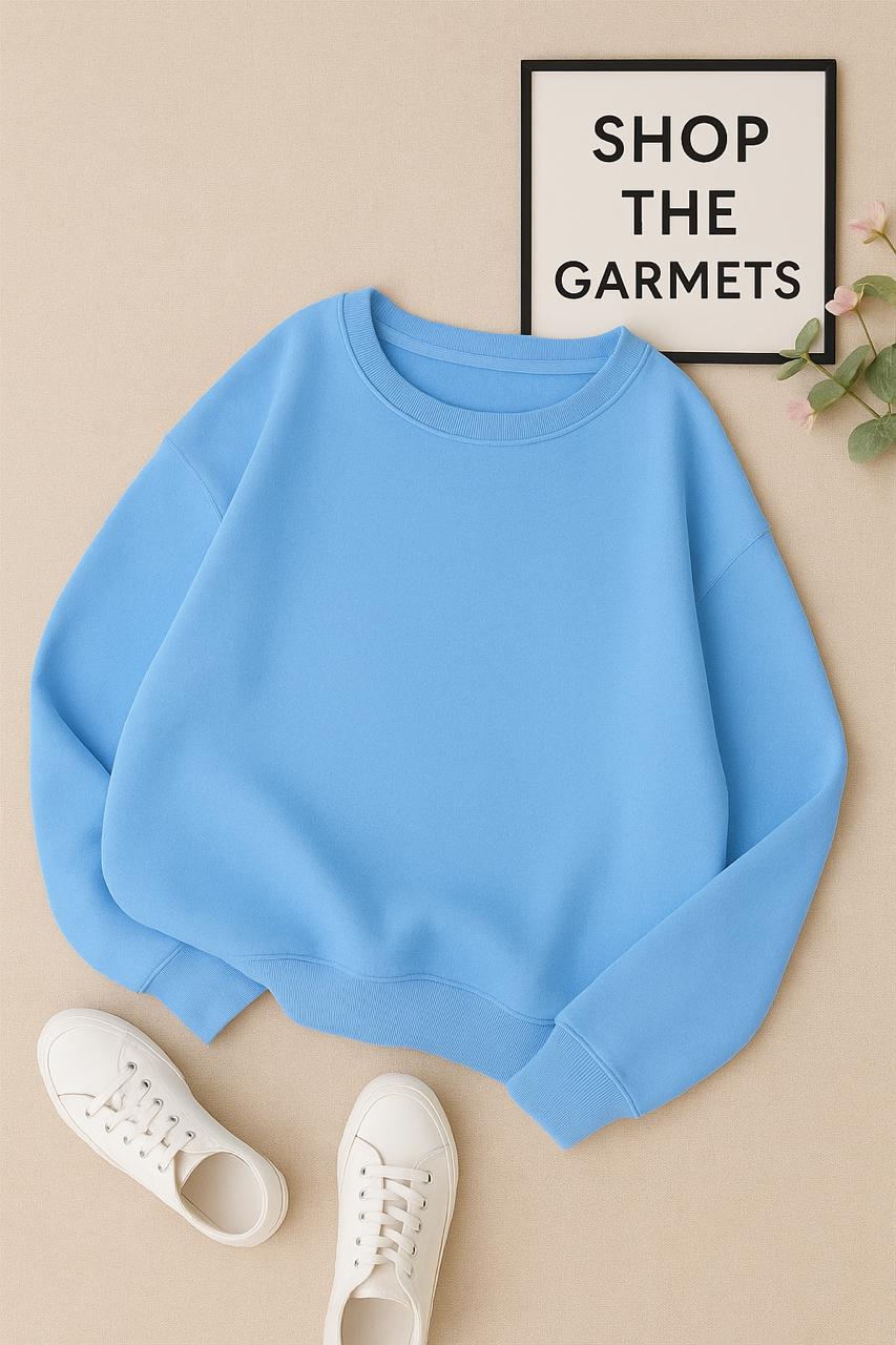 PLAIN SKY BLUE SWEATSHIRT