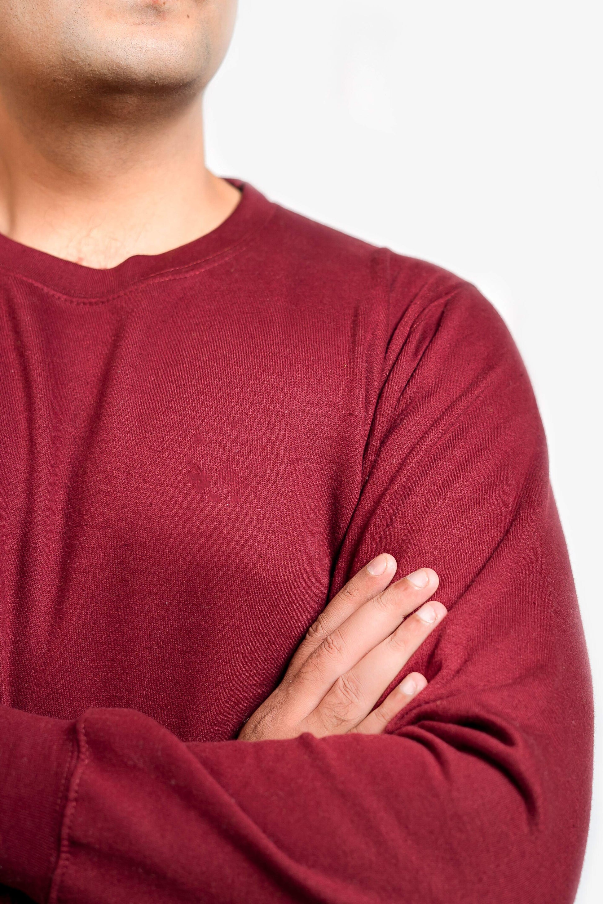 Basic Burgundy Sweatshirt // Men - teehoodie.co