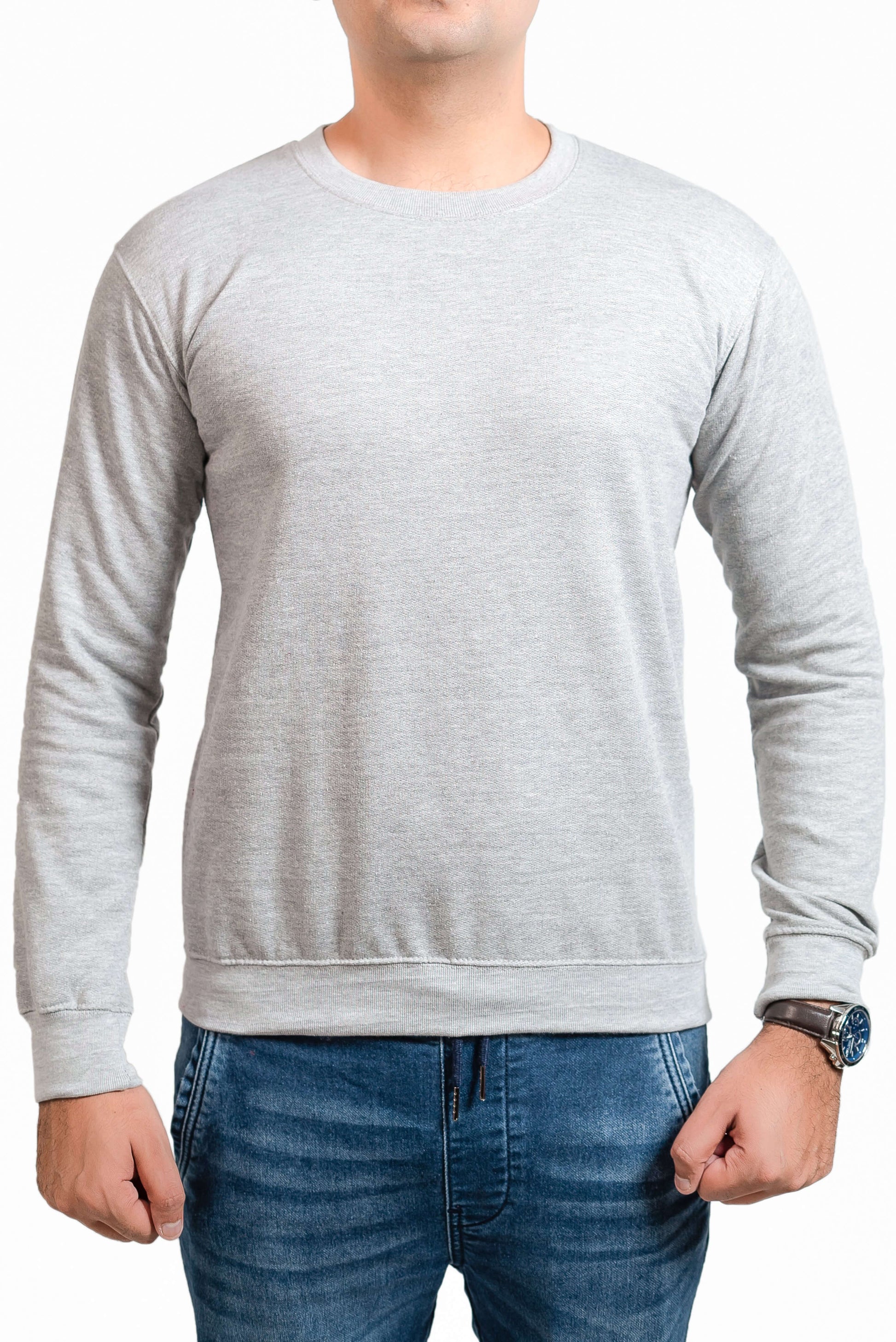 Basic Lt. Grey Sweatshirt // Men - teehoodie.co