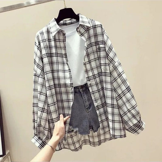 SIMPLE CHECK SHIRT - teehoodie.co