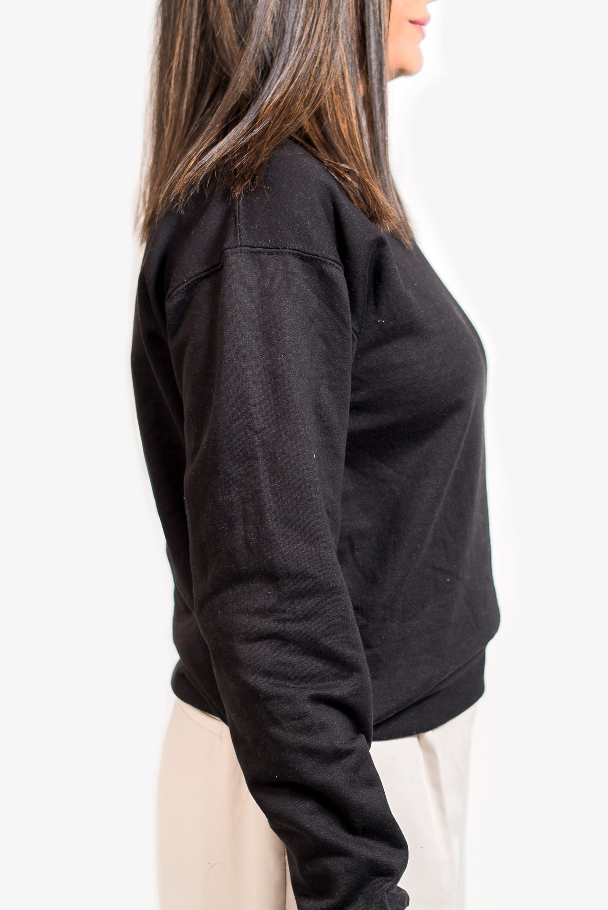 Basic Black Sweatshirt // Women - teehoodie.co