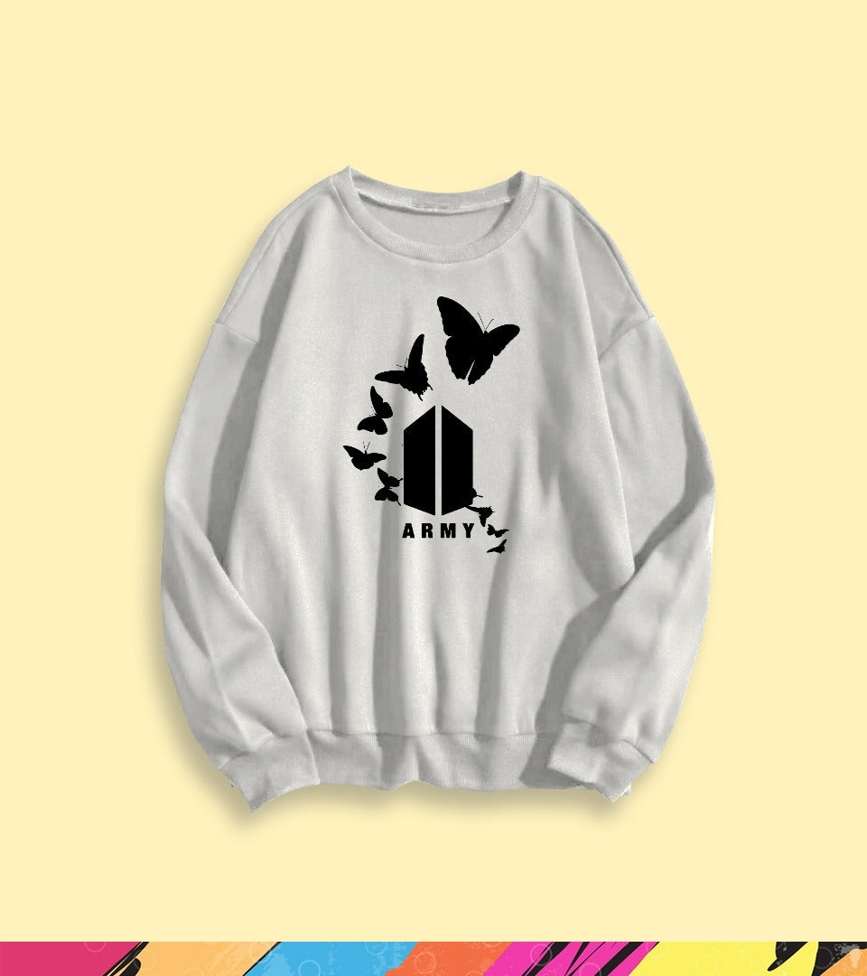 Army Butterfly Sweatshirt - teehoodie.co