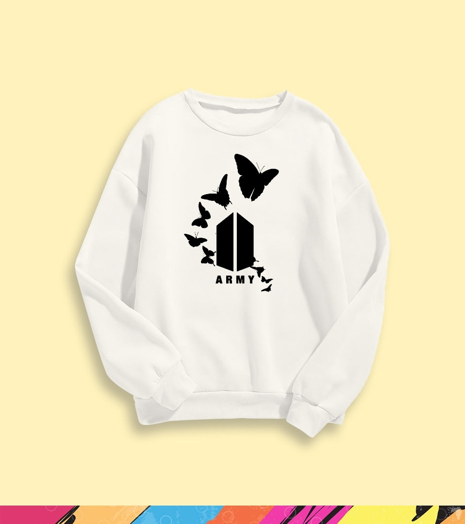 Army Butterfly Sweatshirt - teehoodie.co