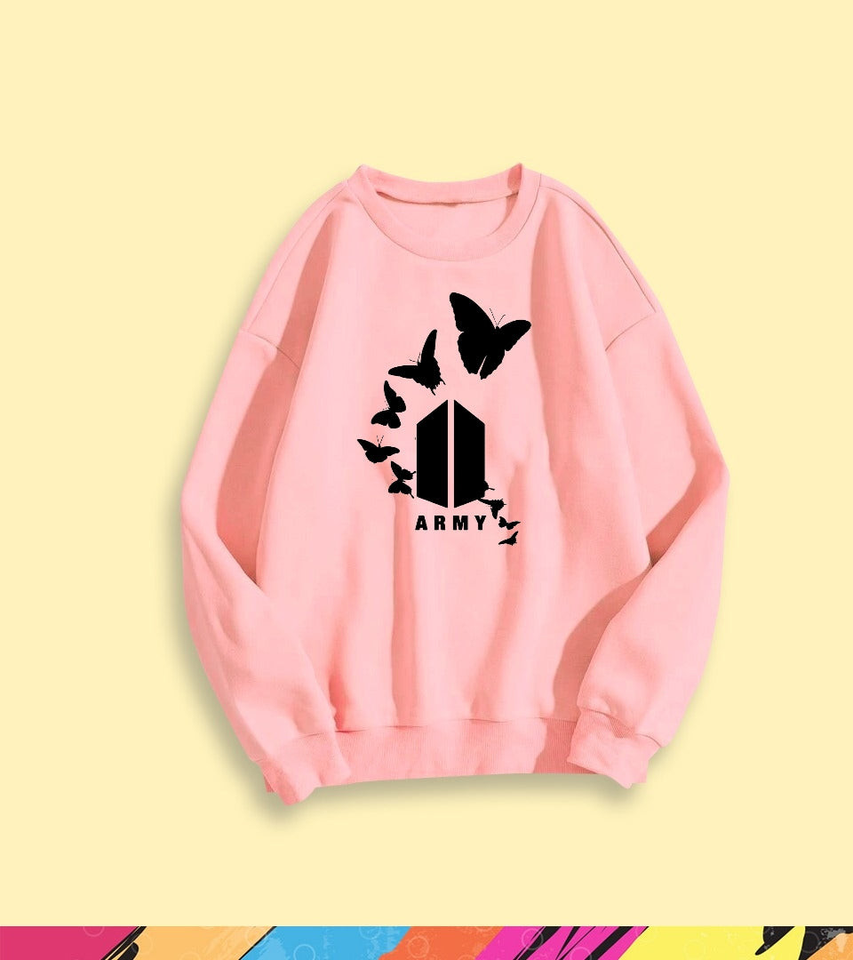 Army Butterfly Sweatshirt - teehoodie.co