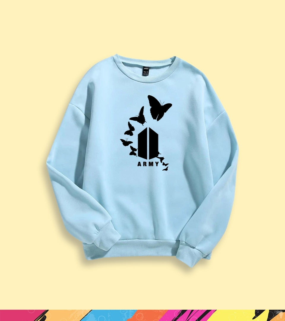 Army Butterfly Sweatshirt - teehoodie.co