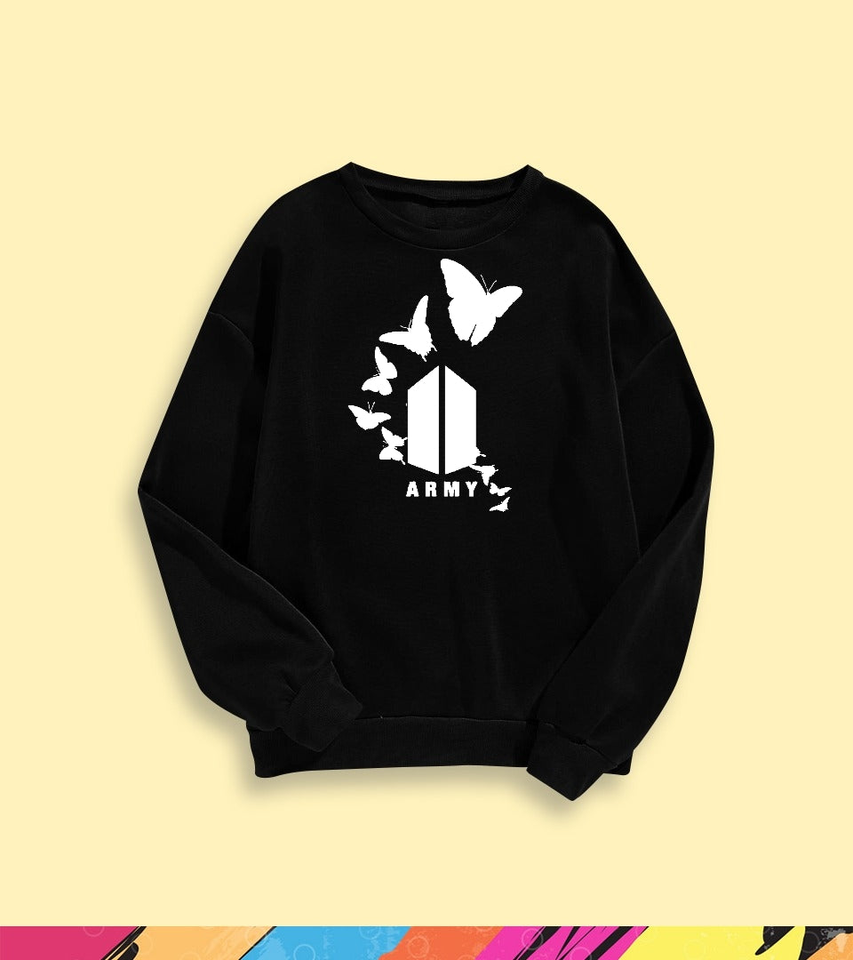 Army Butterfly Sweatshirt - teehoodie.co