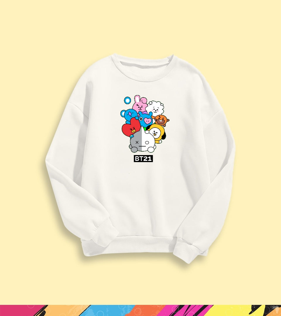 COLORFUL BT21 SWEATSHIRT - teehoodie.co